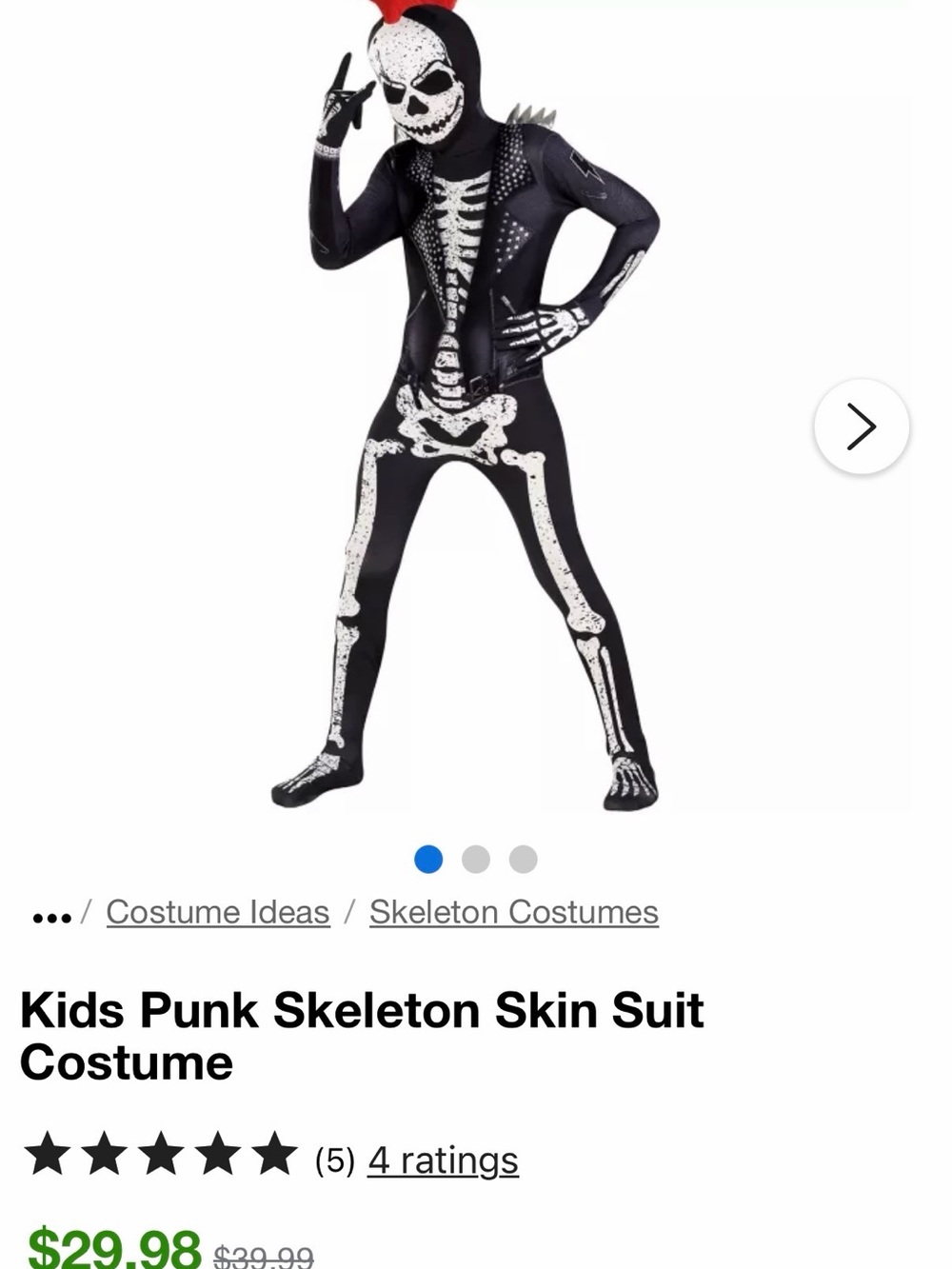 Spirit Black and White Punk Skeleton Skin Suit